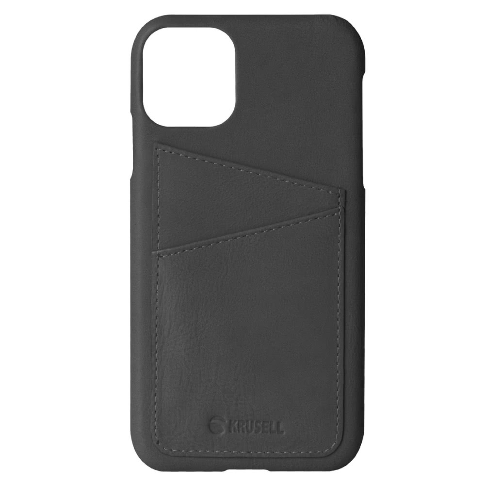Гръб Krusell Sunne CardCover естествена кожа за iPhone 11 Pro Max Vintage - Черен - iPhone 11 Pro Max | Phoneplay.bg