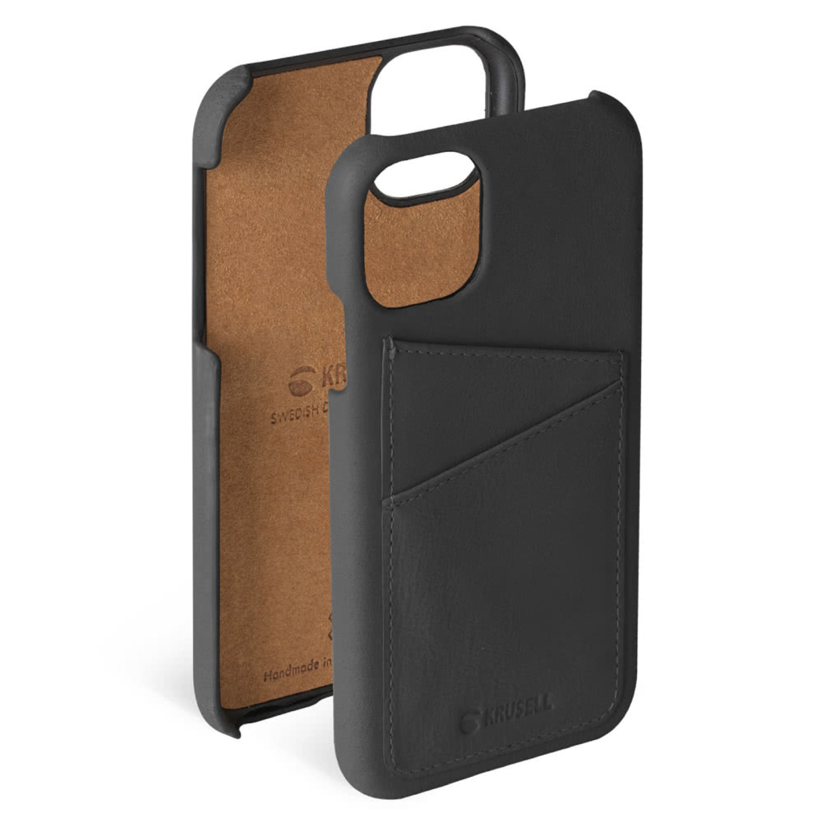 Гръб Krusell Sunne CardCover естествена кожа за iPhone 11 Pro Max Vintage - Черен - iPhone 11 Pro Max | Phoneplay.bg