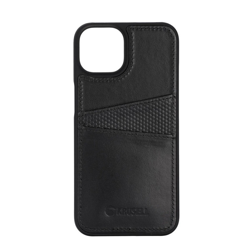 Гръб Krusell Leather CardCover за Iphone 14/13 - Ч...