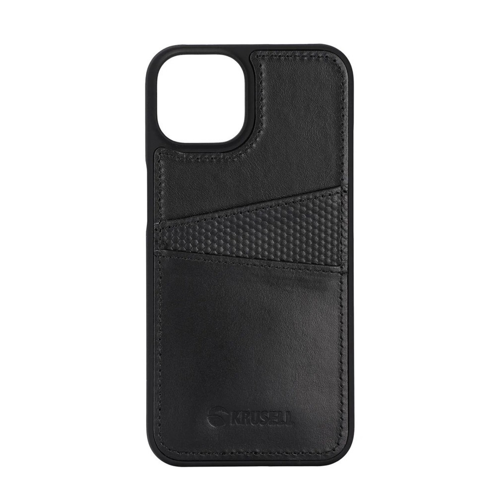 Гръб Krusell Leather CardCover за Iphone 14 Pro  - Черен