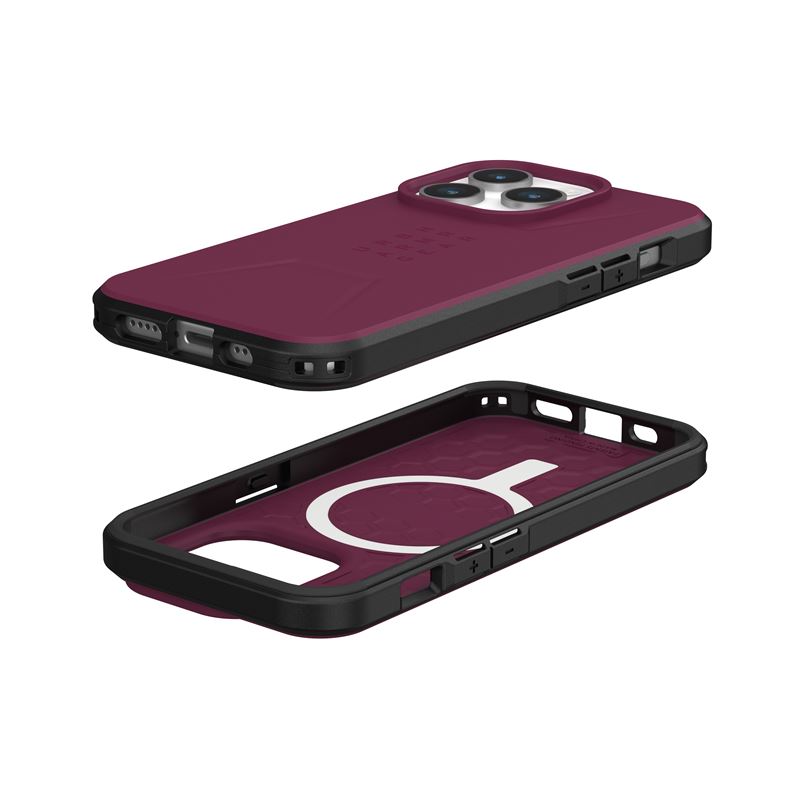 Гръб UAG Civilian MagSafe за iPhone 15 Pro Max - Бордо