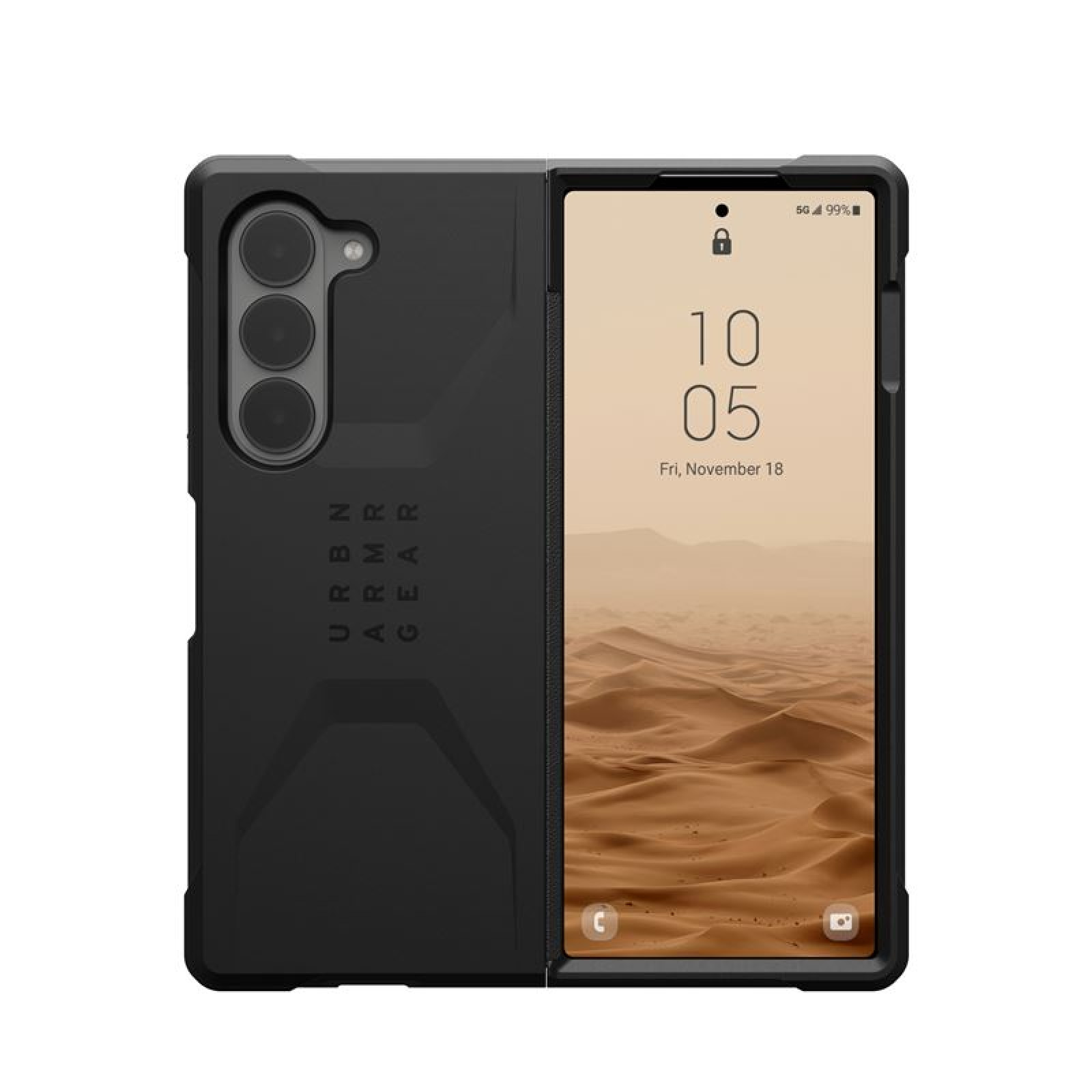 Гръб UAG  за Samsung Galaxy Z Fold 6, Civilian, Черен