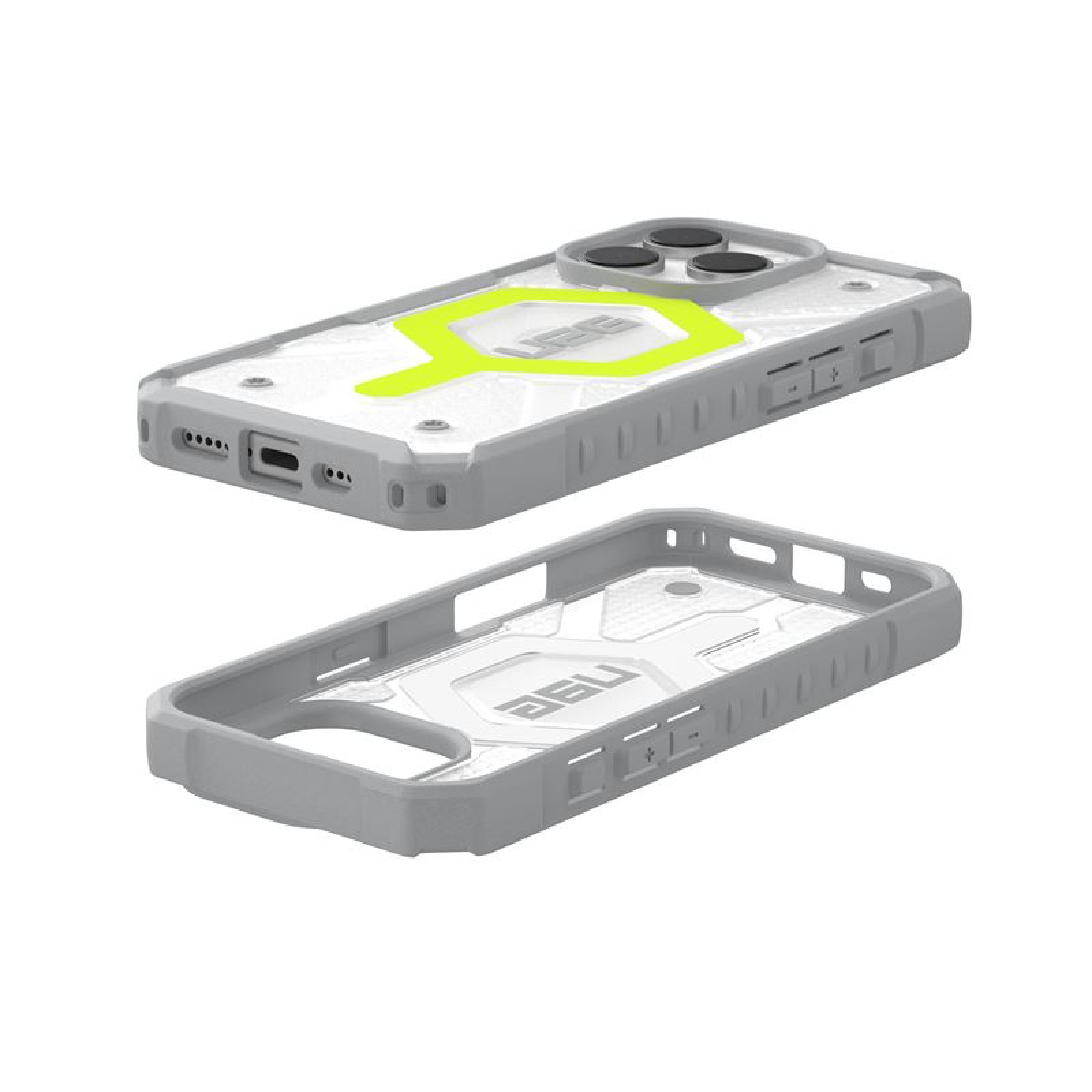 Гръб UAG Pathfinder Clear Magsafe за iPhone 16 Pro Max - Active Neon