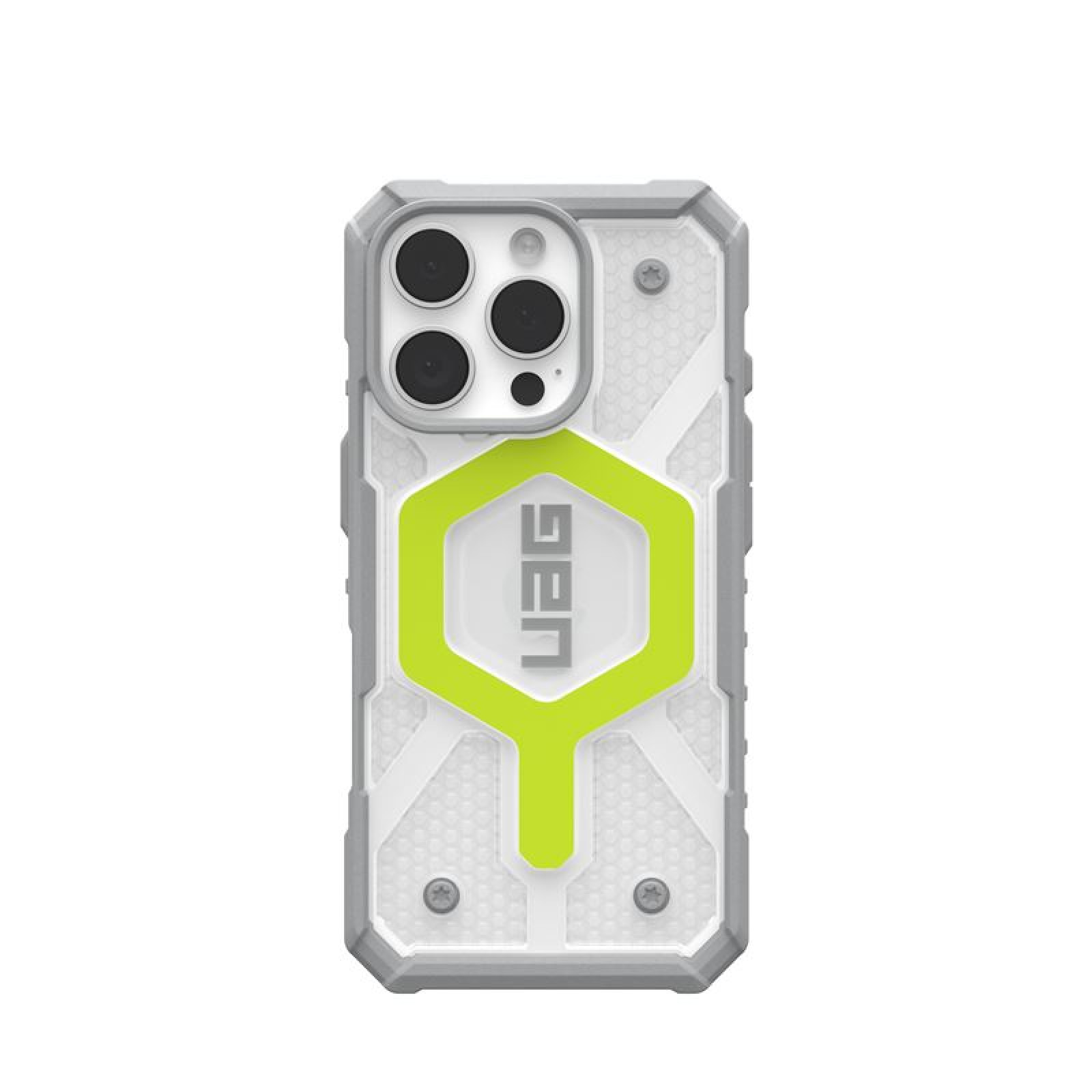 Гръб UAG Pathfinder Clear Magsafe за iPhone 16 Pro Max - Active Neon