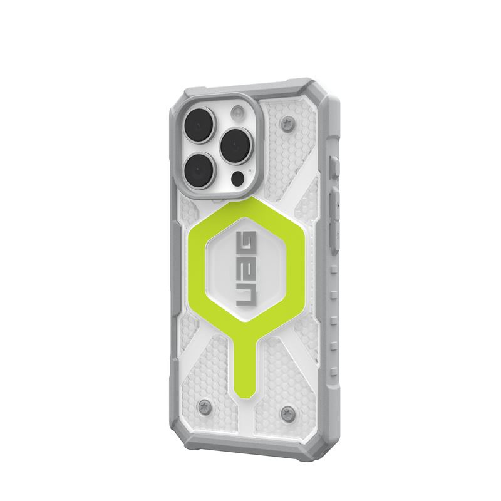 Гръб UAG Pathfinder Clear Magsafe за iPhone 16 Pro Max - Active Neon