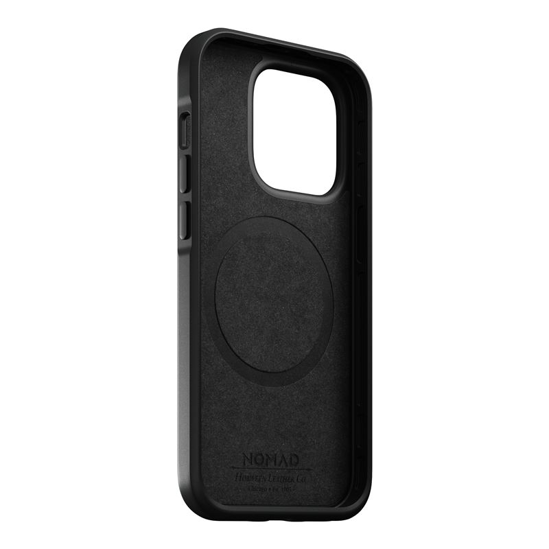 Гръб Nomad за iPhone 14 Pro, Modern Leather MagSafe Case , Черен