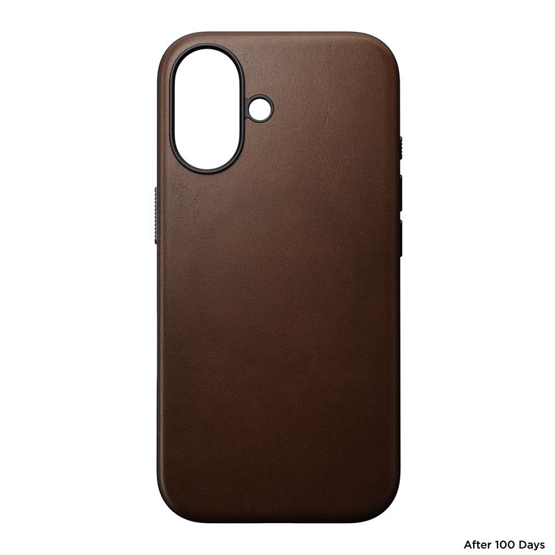 Гръб Nomad Modern Leather за  iPhone 16 - Кафяв