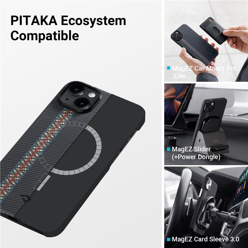 Гръб Pitaka Fusion Weaving MagEZ Case 3 за  iPhone 14 - Rhapsody