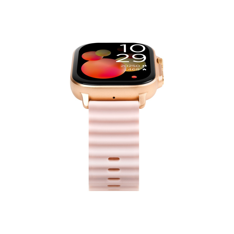 Smart часовник ttec Tempus 51mm TFT ScreenRectangular Metal Casing Smart Watch-  Черен/Rose Gold