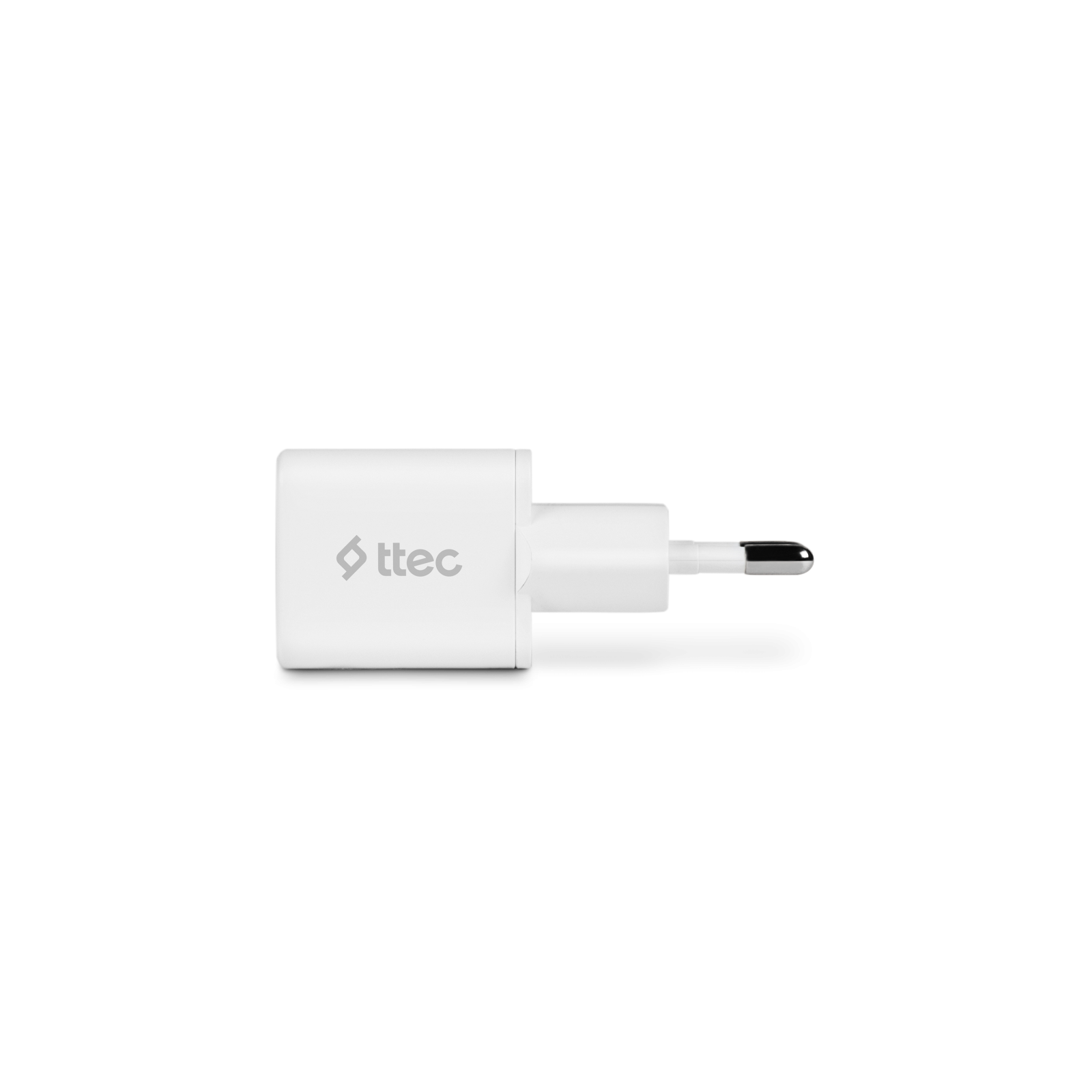 Зарядно 220V ttec SmartCharger 20W PD, USB-C - Бяло