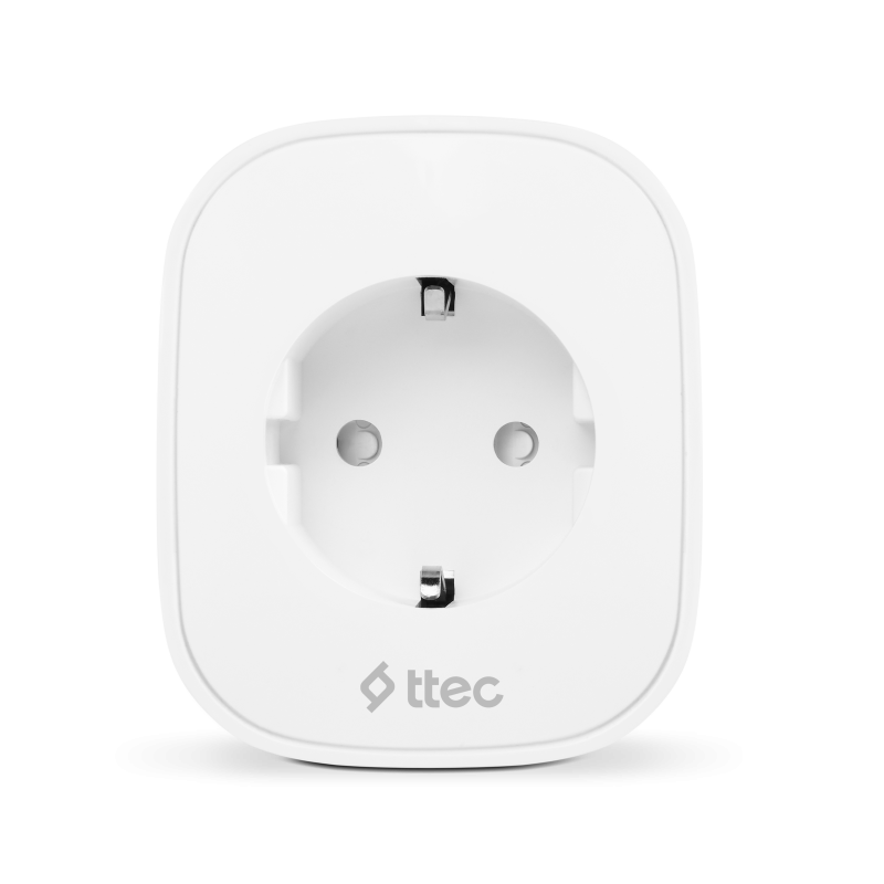 Smart контакт ttec Prizi 16A WiFi Smart plug with Current Protection - Бял