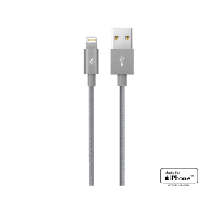 AlumiCable Lightning Charge / Data Cable , Mfi тъм...
