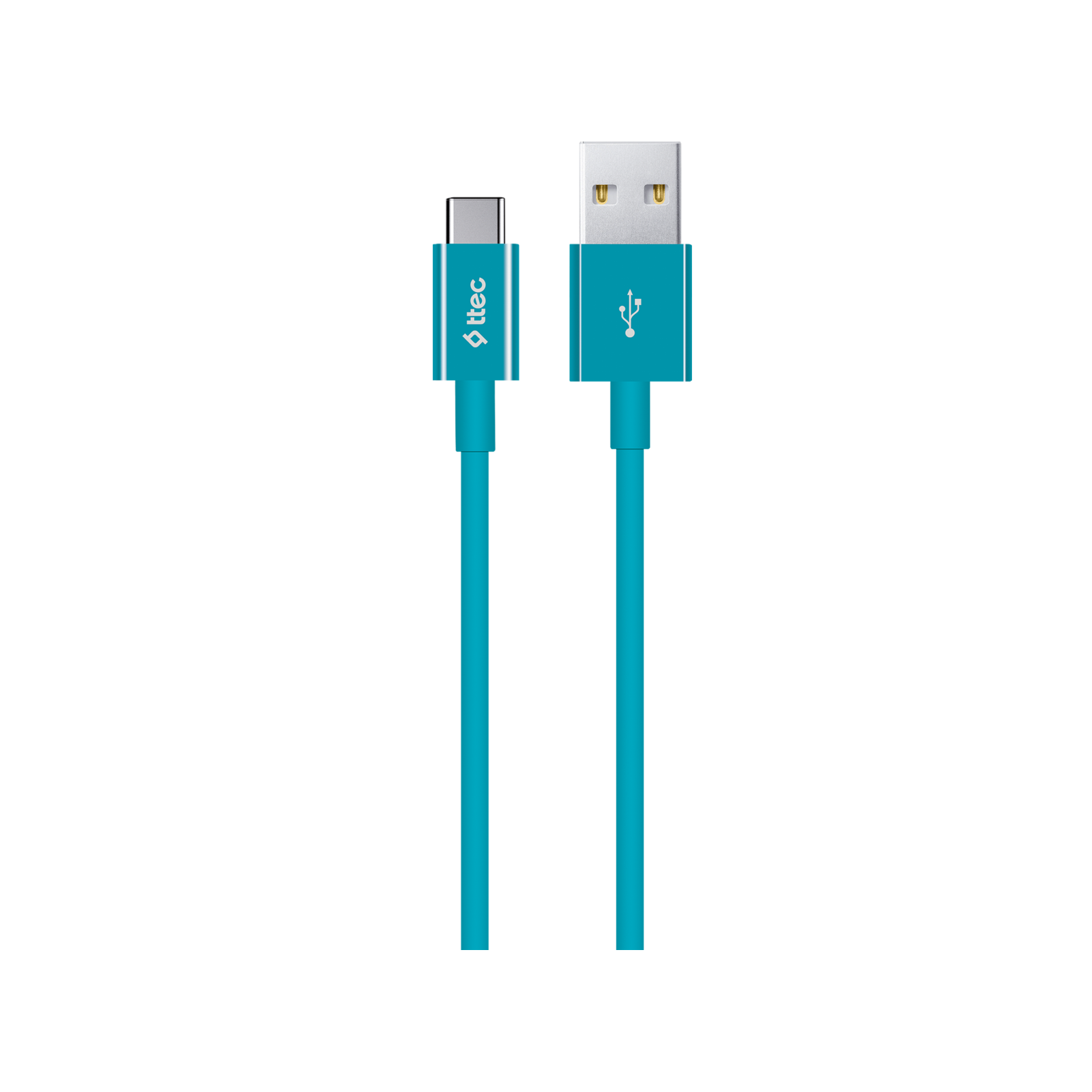 Кабел ttec Type C Charge / Data Cable , 2.0 - Тюркоаз