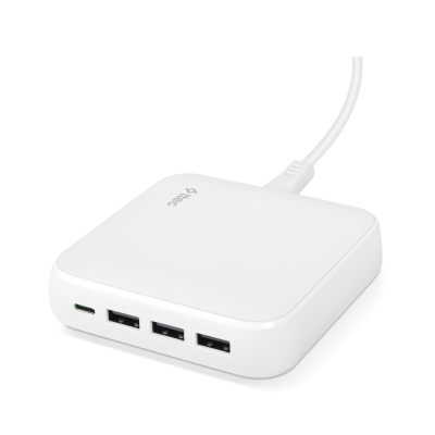 Зарядна станция ttec, SmartCharger Quattro, GAN, PD 65W, Fast Travel Charger, USB-C + USB-C, Бял