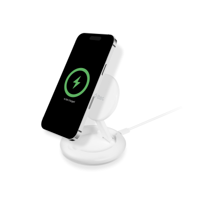 Безжично зарядно 220V ttec AirCharger Up M MagSafe - Бяло