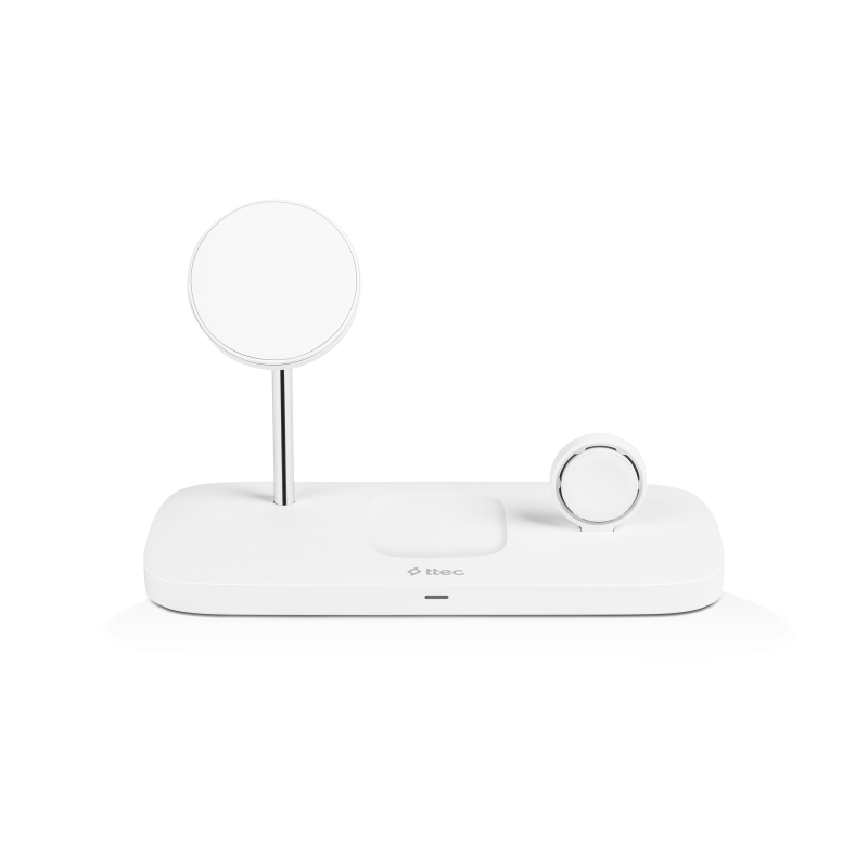 Зарядна станция 220V ttec AirCharger Trio Up MagSafe - Бяло