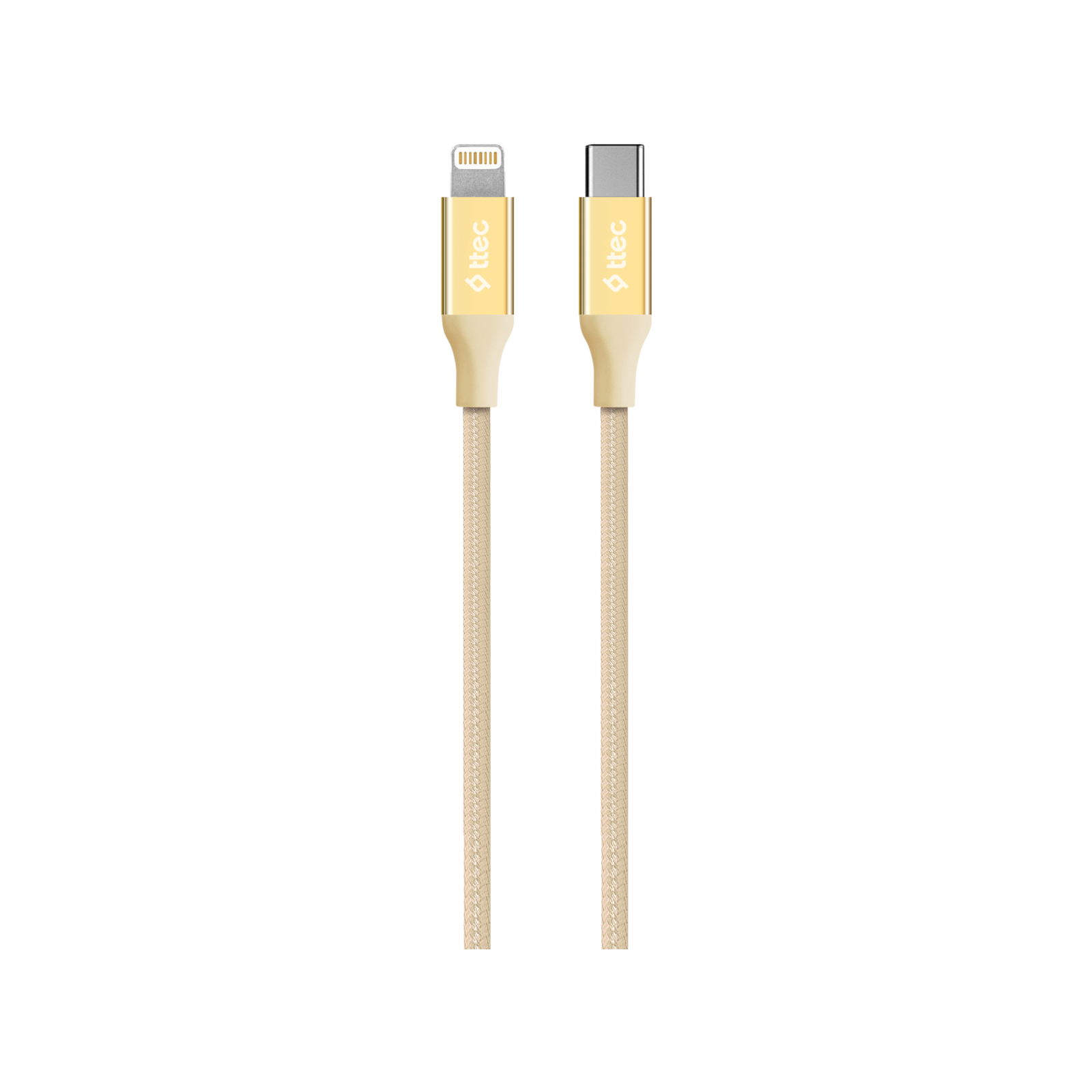 Кабел ttec AlumiCable Type-c - Lightning Fast Charging Cable 150cm - Gold