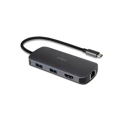 Хъб ttec Type-C - 4K HDMI + Gigabit Ethernet LAN + PD USB-C+ USB-A 2.0+ USB-A 2.0 x 2 + SD + MSD Converter / Hub /Multiplexer(Macbook comp) - Черен