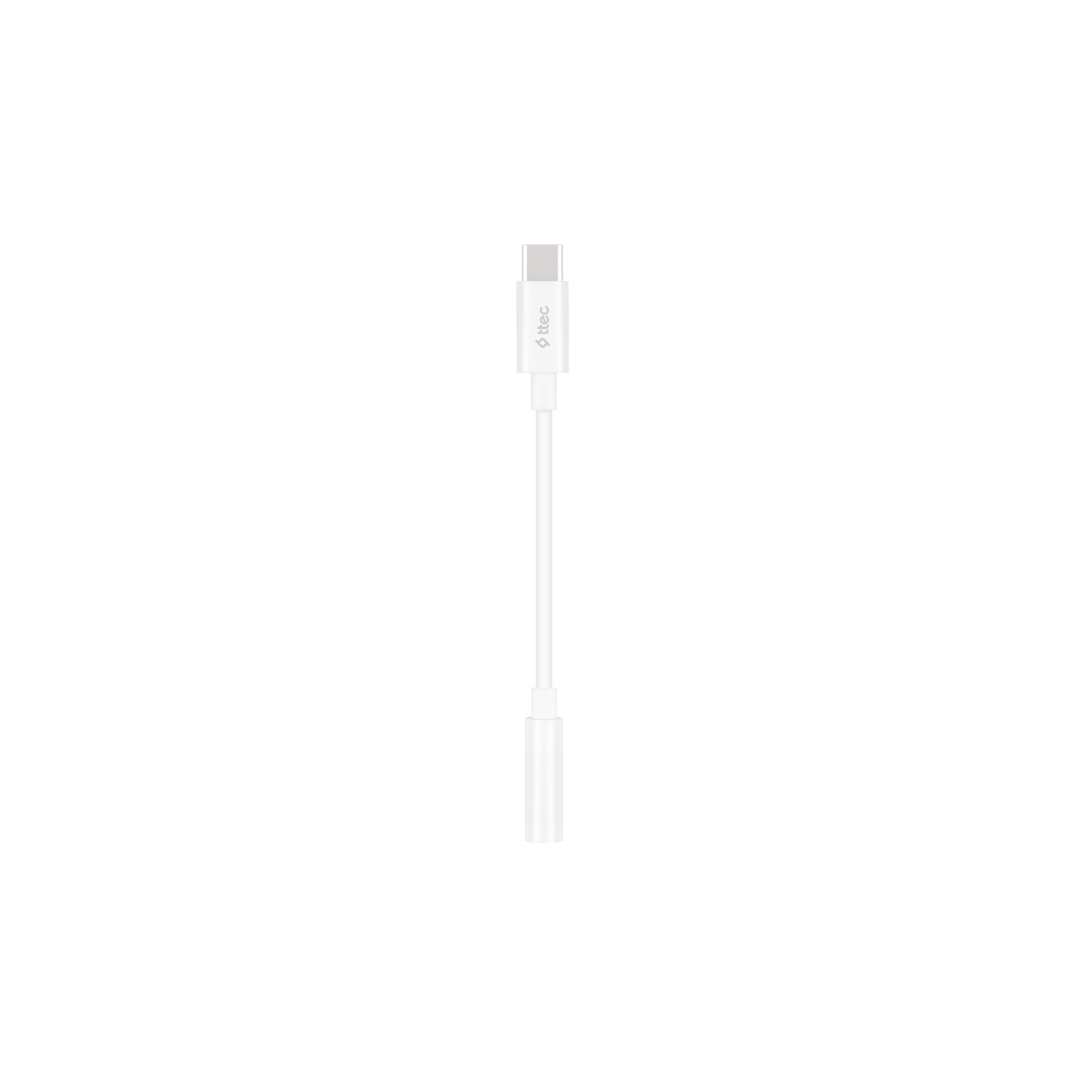 Адаптер ttec USB-C to 3.5mm Aux Adapter 11cm - Бял