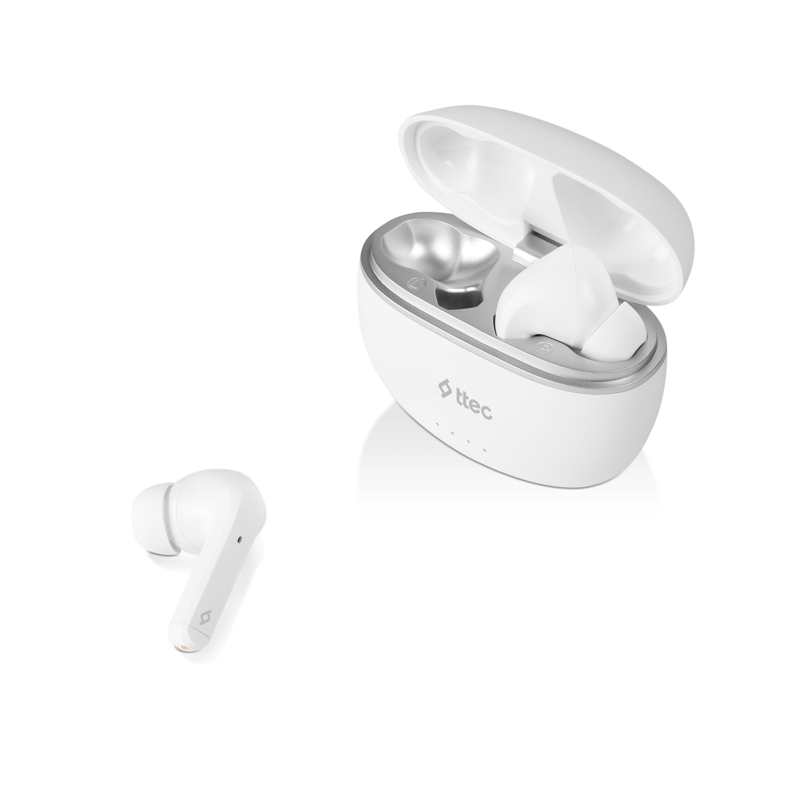 Bluetooth слушалки ttec AirBeat Pro ANC TWS Headset - Бели