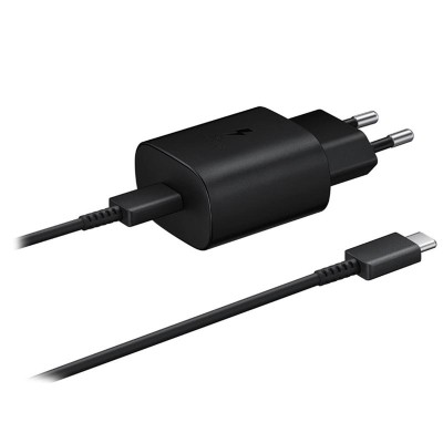 Зарядно 220V Samsung Quickcharge 25W USB -C с кабел Type C Travel Charger - Черно, EP-TA800XBE Зарядно 220V Samsung Quickcharge 25W USB -C с кабел Type C Travel Charger - Черно, EP-TA800XBE