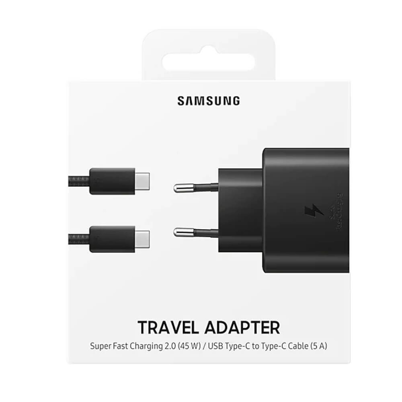 Араптер 220V  Samsung FastCharging USB-C 45W Travel Charger - Черен, EP-TA845XBE, 11026083