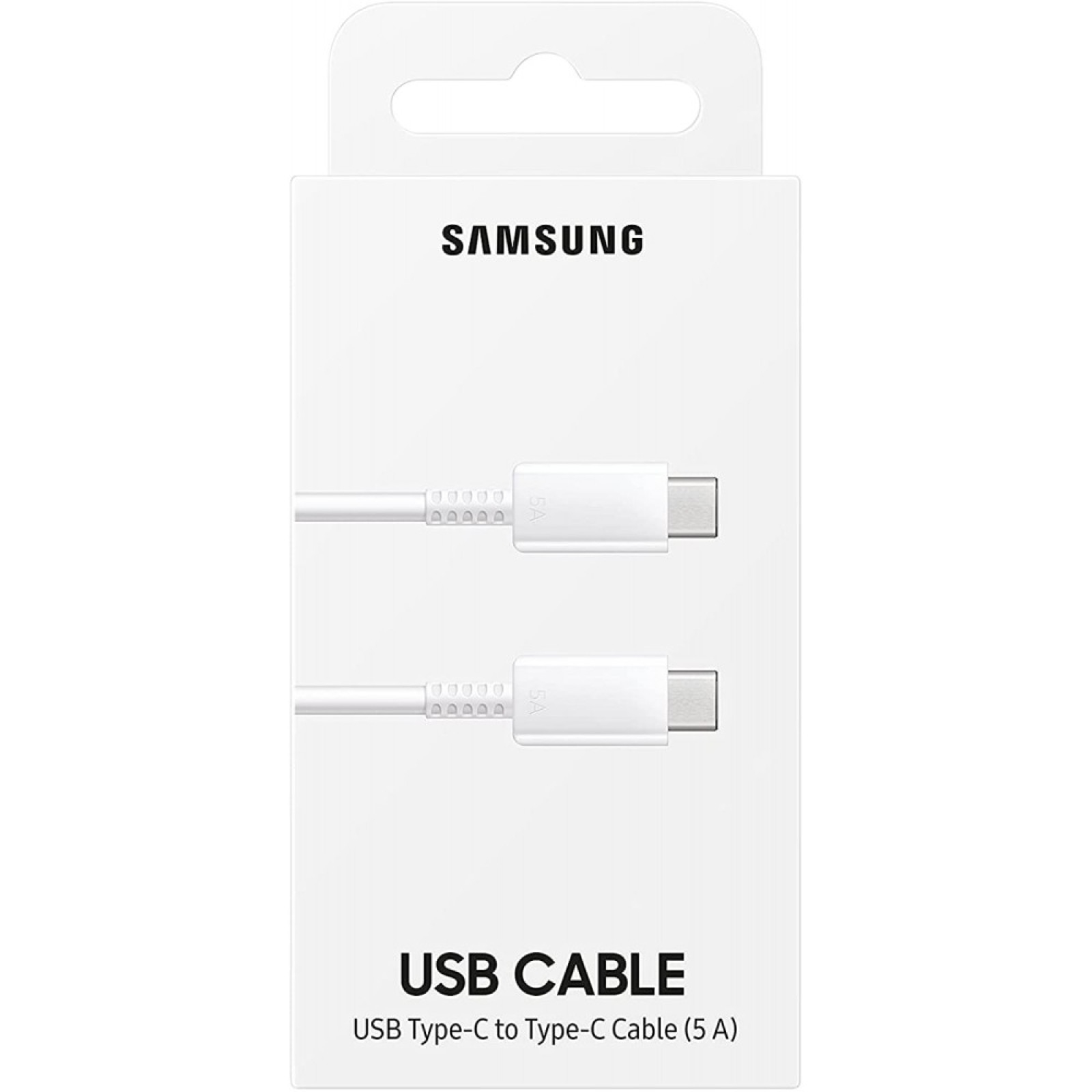 Data кабел Samsung Type-C /Type-C Data Cable 5A 1.m - Бял, EP-DN975