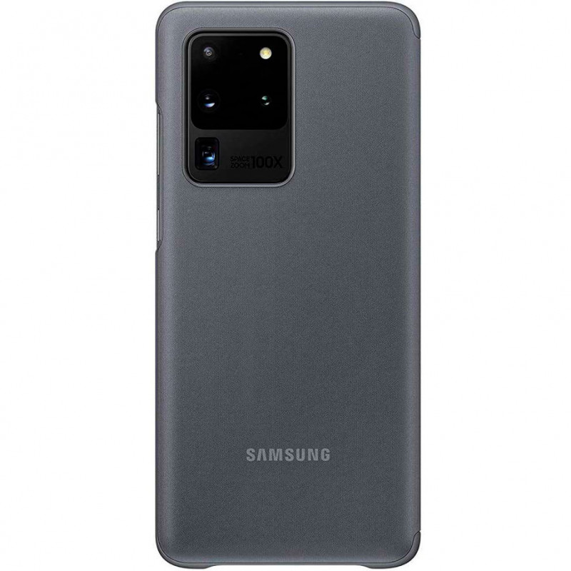 Оригинален калъф Samsung  Clear View за Galaxy Galaxy S20 Ultra - Сив,EF-ZG988CJE