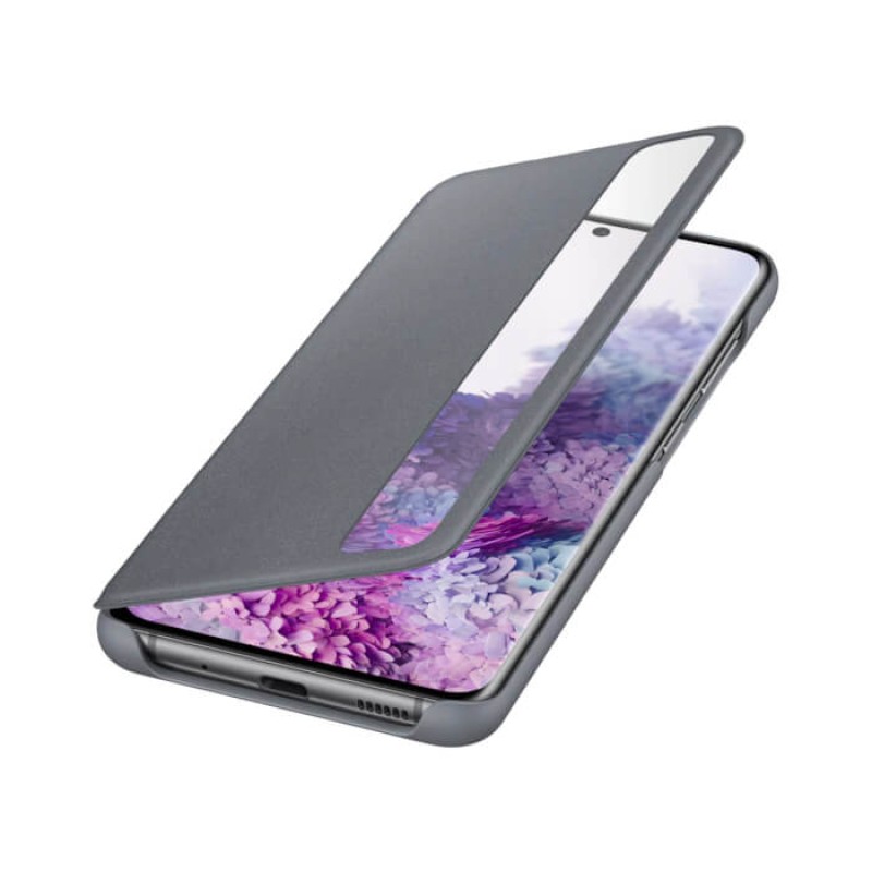 Оригинален Калъф за Samsung S20 Plus, Clear View, EF-ZG985CJ, Сив