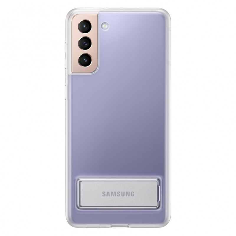 Оригинален гръб Samsung Clear Standing Cover за Galaxy S21 Plus- Прозрачен, EF-JG996CTE