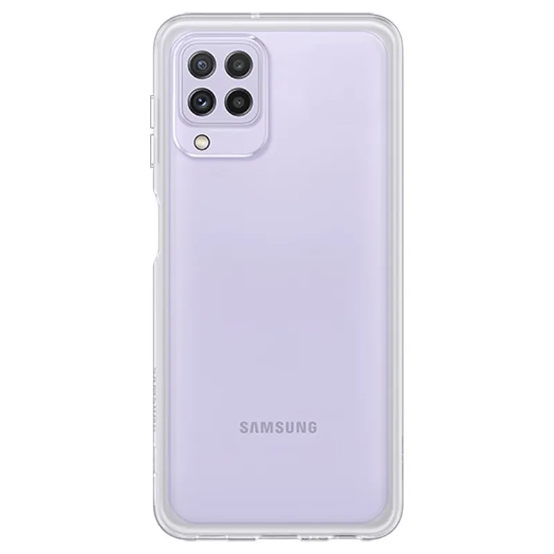 Оригинален гръб  Samsung за Galaxy A22 4G, Soft Clear Cover, Прозрачен, EF-QA225TTE