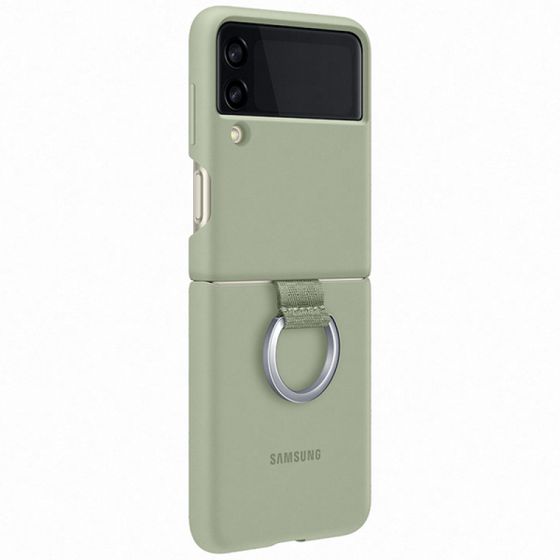 Оригинален гръб Samsung Silicone Cover за Galaxy Z Flip 3 - Зелен, EF-PF711TME - Samsung Galaxy Z Flip 3 | Phoneplay.bg