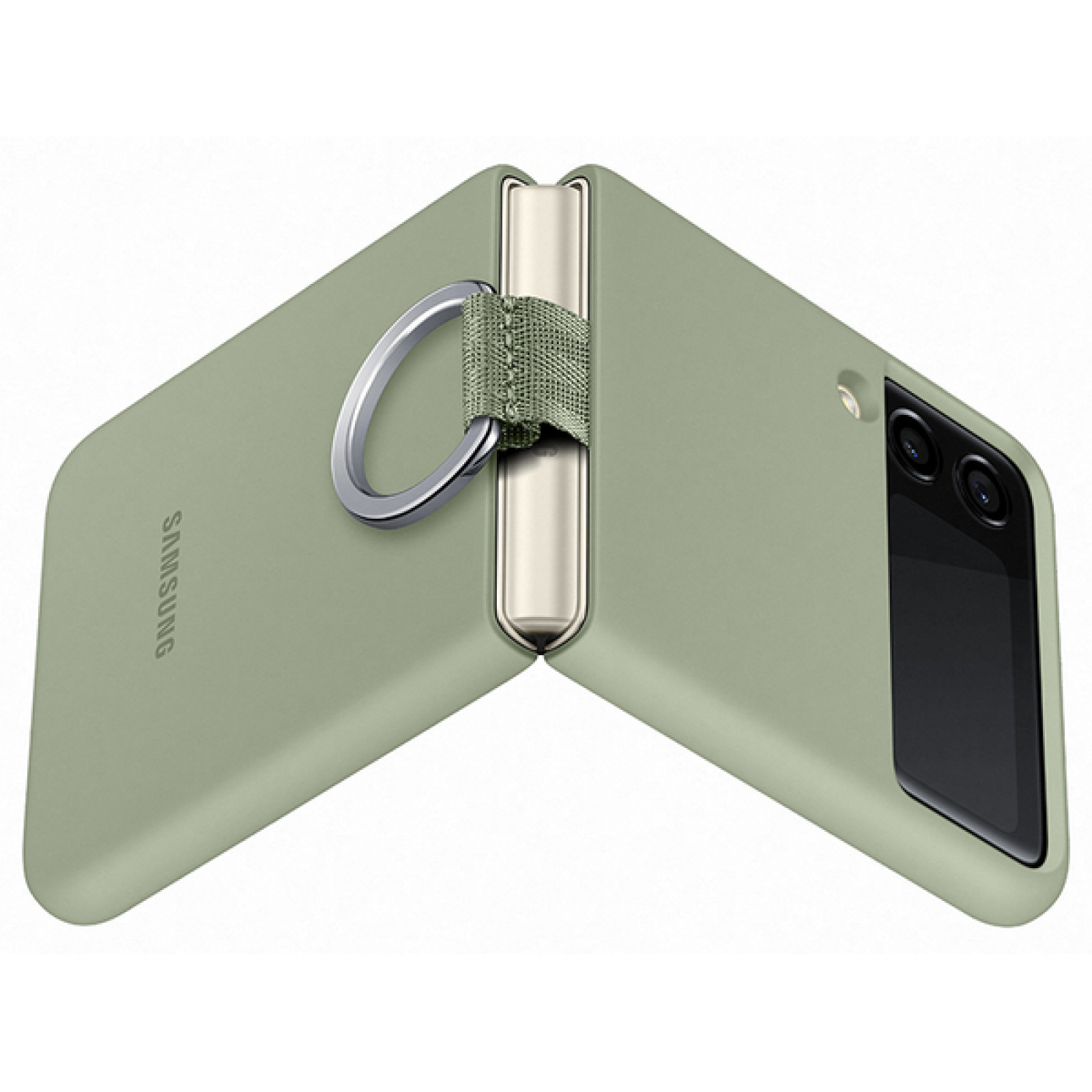 Оригинален гръб Samsung Silicone Cover за Galaxy Z Flip 3 - Зелен, EF-PF711TME - Samsung Galaxy Z Flip 3 | Phoneplay.bg