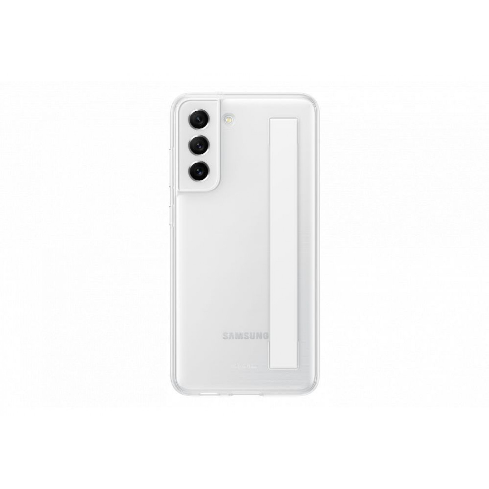 Оригинален гръб Samsung  за Galaxy S21 FE, Clear Strap Cover, Бял