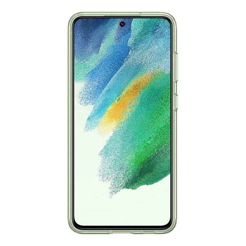 Оригинален гръб Samsung Clear Strap Cover for Galaxy S21 FE - Olive Green, EF-XG990CME