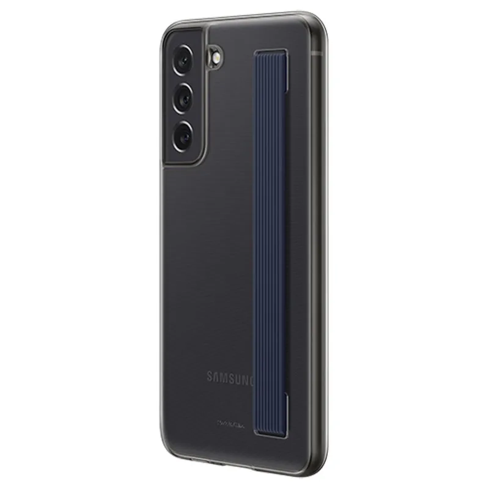 Оригинален гръб Samsung Clear Strap Cover за Samsung Galaxy S21 FE - Тъмно сив, EF-XG990CBE
