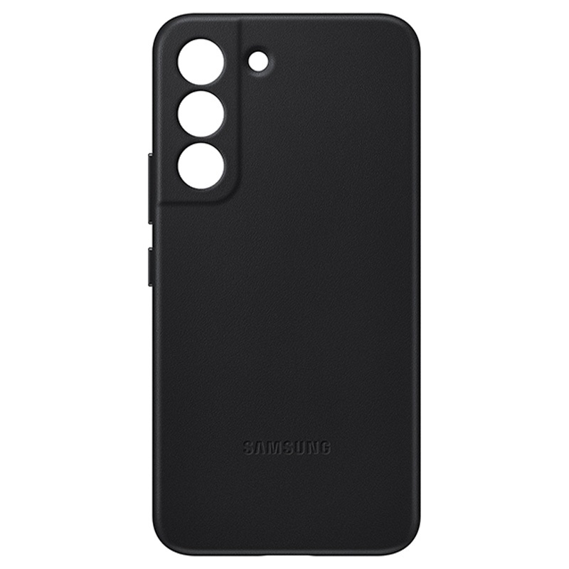 оригинален Гръб Samsung Leather Cover за Galaxy S22 - Черен, EF-VS901LBE