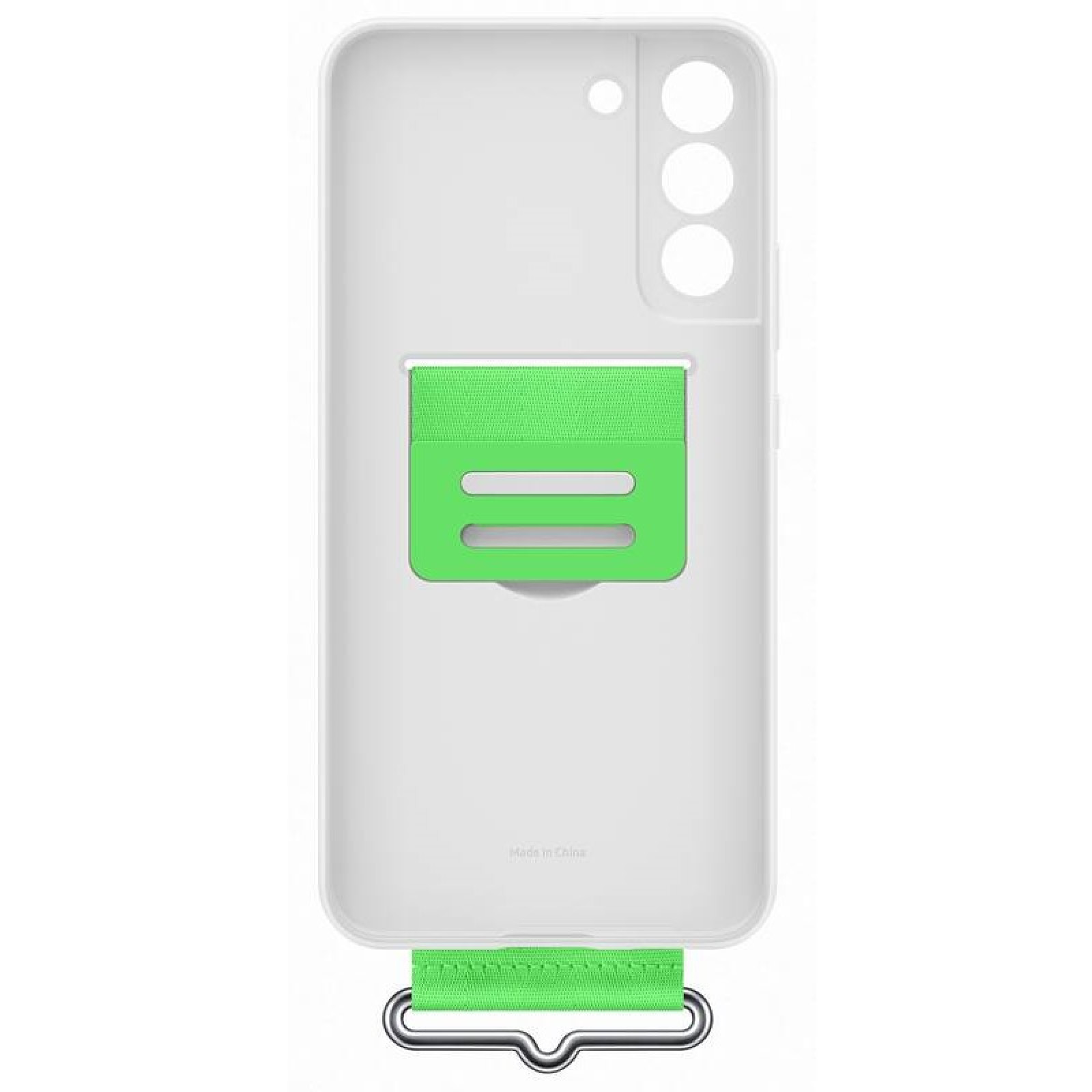 Оригинален гръб Samsung за Galaxy S22 Plus, Silicone Cover with Strap, Бял, EF-GS906TWE