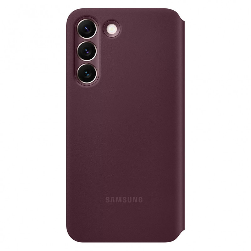 Оригинален Калъф Samsung Clear View Cover за Galaxy S22 Plus - Бордо, EF-ZS906CEE