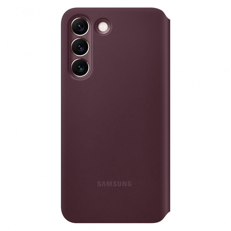 Оригинален Калъф Samsung Clear View Cover за Galaxy S22 - Бордо, EF-ZS901CEE