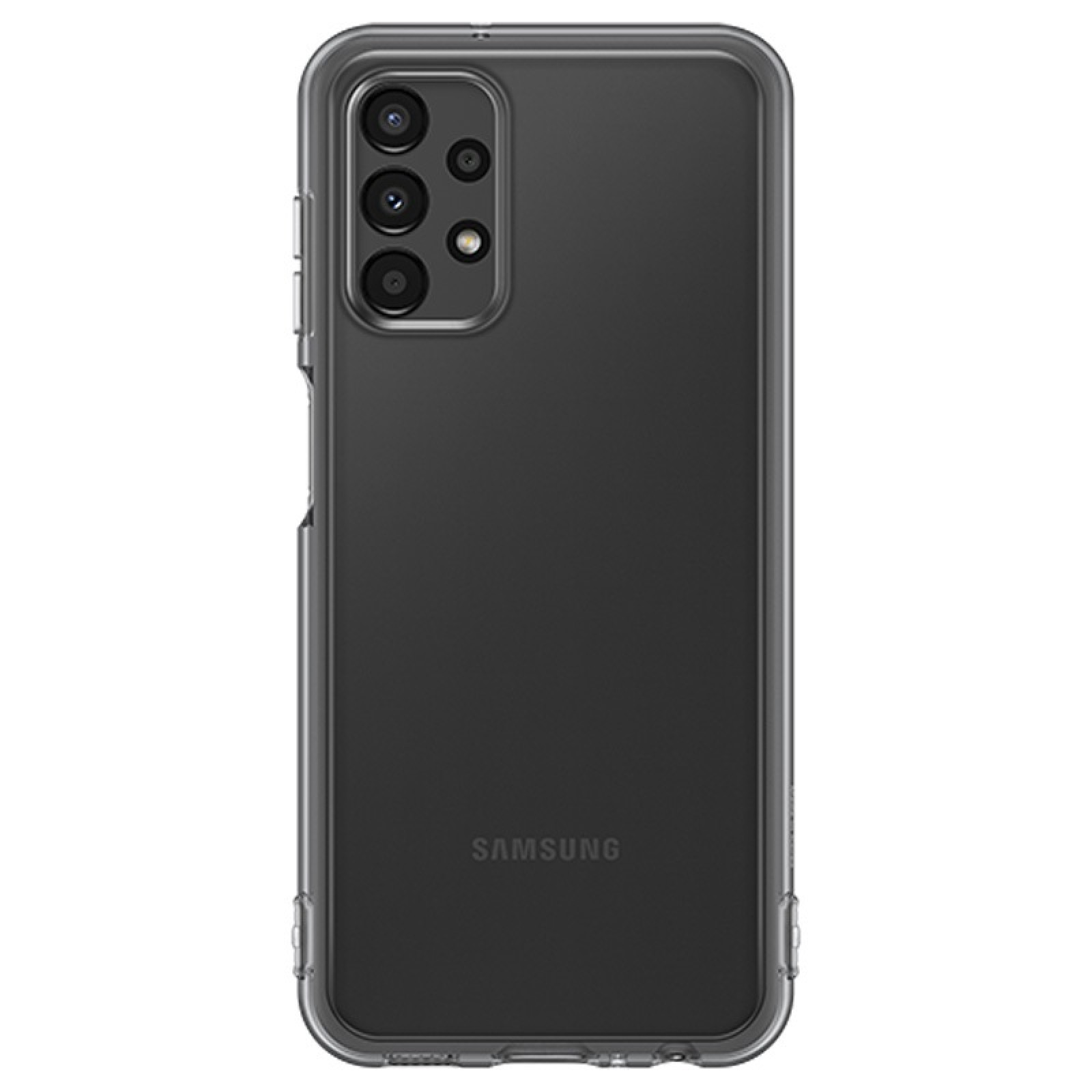 Оригинален гръб Samsung Soft Clear Cover за Samsung Galaxy A13 - Черен EF-QA135TBE