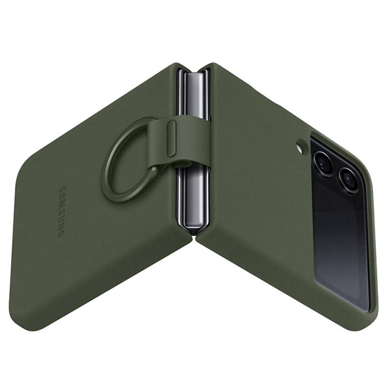 Оригинален гръб Samsung Silicone Cover for Galaxy Z Flip 4 - Зелен, EF-PF721TGE