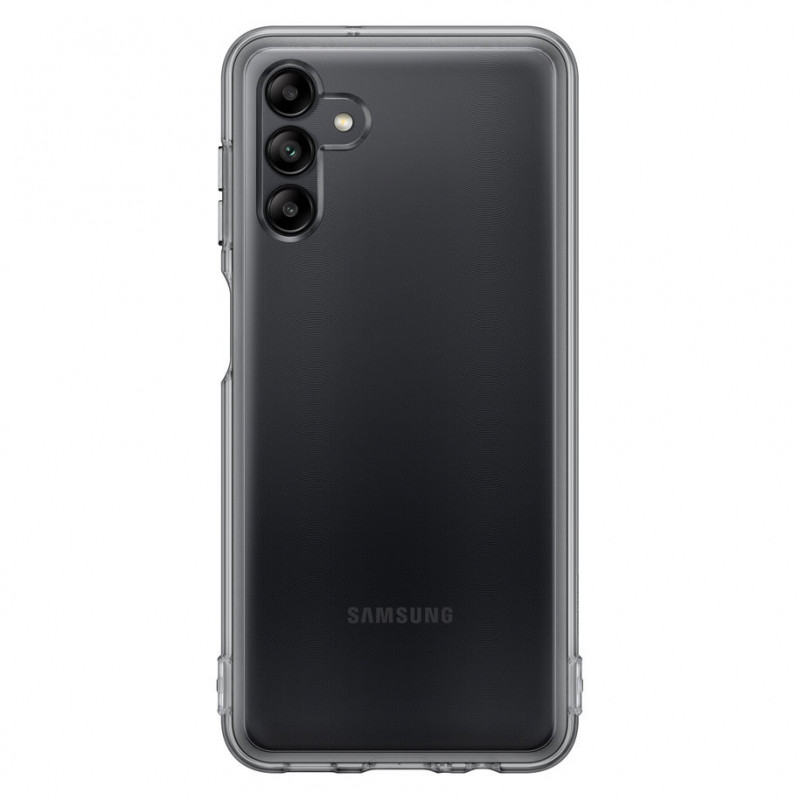 Оригинален гръб Samsung Soft Clear Cover за Galaxy A04s - Черен, EF-QA047TBE