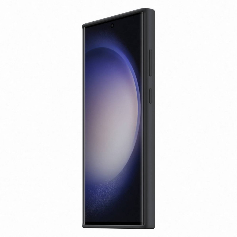 Оригинален гръб Samsung Silicone Cover with Strap за Galaxy S23 Ultra - Черен, EF-GS918TBE