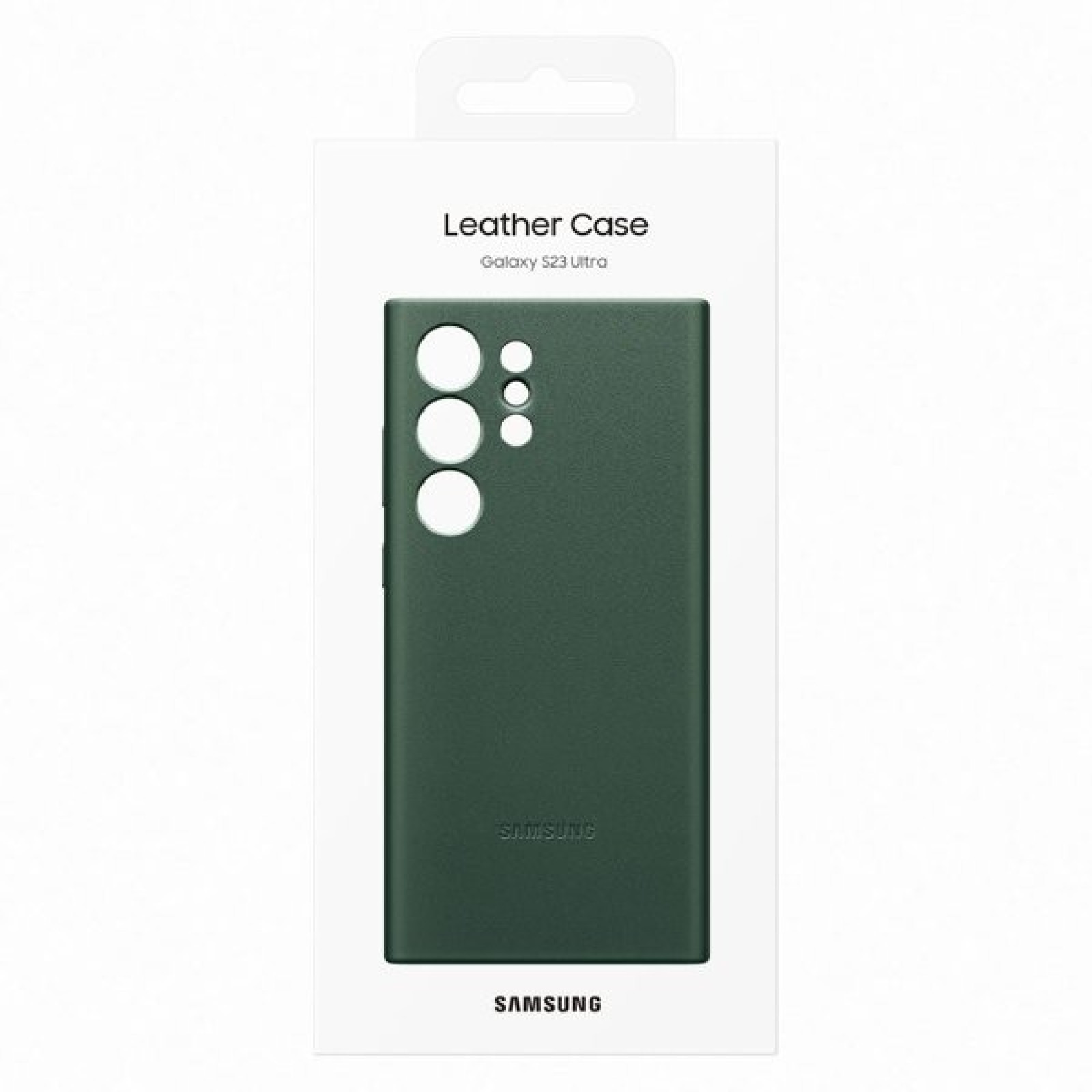 Оригинален гръб Samsung Leather Cover за Galaxy S23 Ultra - Зелен, EF-VS918LGE