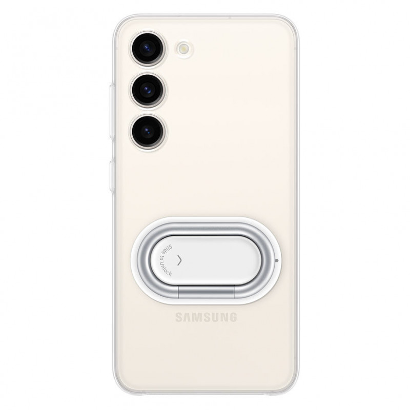 Оригинален гръб Samsung Clear Standing Cover за Galaxy S23 - Прозрачен, EF-XS911CTE