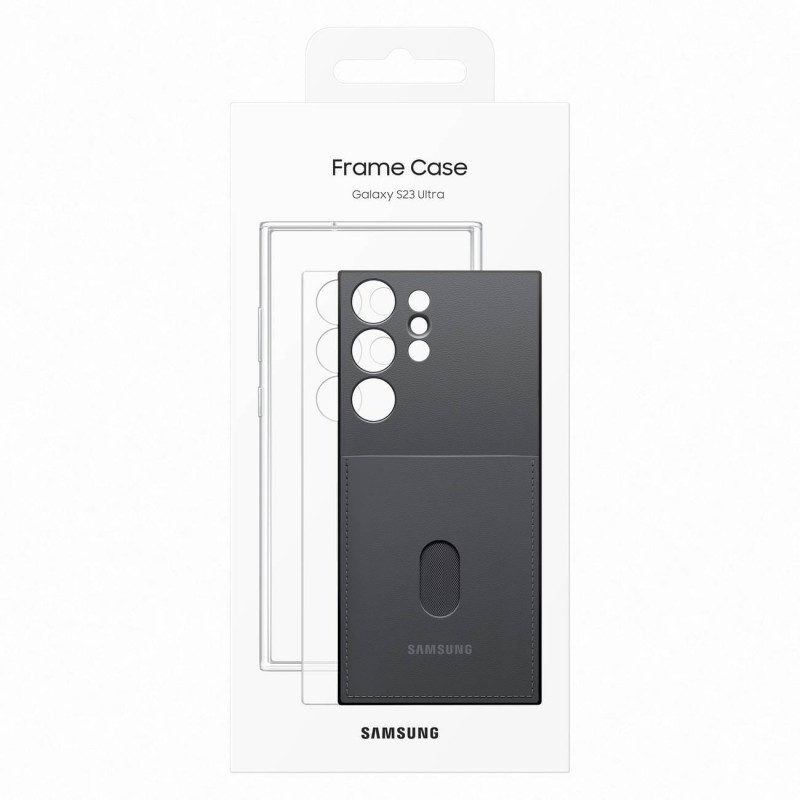 Оригинален гръб Samsung Frame Cover за Galaxy S23 Ultra - Черен, EF-MS918CBE