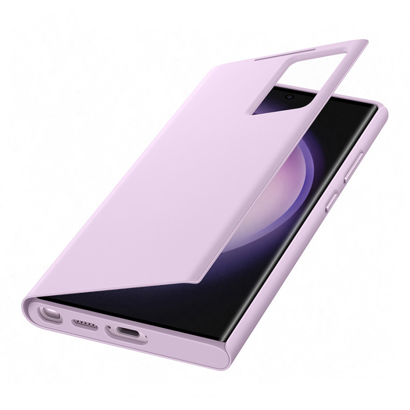 Оригинален калъф Samsung Clear View Case за Samsung Galaxy S23 Ultra - Лилав, EF-ZS918CVE