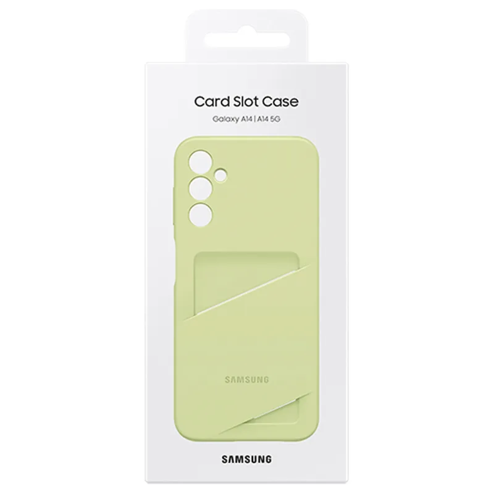 Оригинален гръб Samsung Card Slot Cover за Samsung Galaxy A14/A14 5G - Lime, EF-OA146TGE