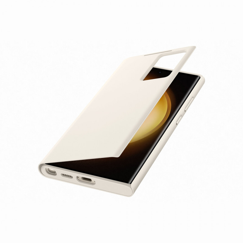 Оригинален калъф  Samsung Clear View Case за Galaxy S23 Ultra - Cream, EF-ZS918CUE